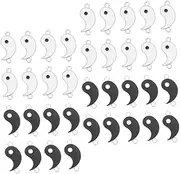 [COHEALI] Keychain Charms Diy Tai Chi Bagua Symbol Alloy Pendants Key Ring Jewelry 36pcs Set