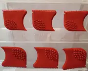 Vintage Tupperware Cake Decorating Scrapers Lot of 6 New Old Stock Color Red