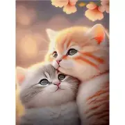 Cat Couple Cute 5D Diamond Painting Kit Rhinestone Full Drill DIY Art Embroidery