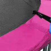 NNEDPE 10ft Trampoline Replacement Safety Pad and Net 8 Poles Pink