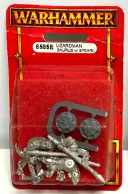 Warhammer 40K Lizardman Saurus w/Spears 8585E NEW SEALED RARE Citadel Games OOP