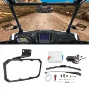 For Polaris RZR Pro XP/XP4 12V Electric Windshield Wiper Motor Center Mirror Kit