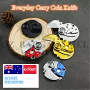 EDC Portable Coin Keyring Pocket Knife Folding Blade Outdoor survival Tool Mini
