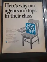 New York Life Insurance Vintage Print Ad 1967 10x14 Vintage