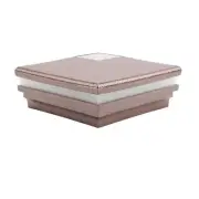 5.625" Sq. Neptune Halo Solar LED Lighted Vinyl Post Cap - Antique Copper