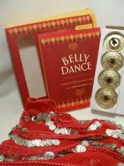 Complete Belly Dance Training Kit Book DVD Audio CD Finger Cymbals Hip Scarf New
