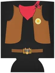 [Teegarb] Beer Can Cooler Sleeve Hilarious Wildwest Ranch Cowman Hallows Eve Attire Humorous Trickster Eve County Country Bullman Fan Regular Can