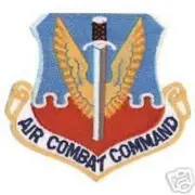 AIR FORCE AIR COMBAT COMMAND AUTHENTIC HOOK LOOP EMBROIDERED PATCH