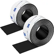 PremiFix Non Slip Furniture Pads, 2 Rolls Non Skid Rubber Pads Black, Rubber Tape, Adhesive Rubber Strips for Any Furniture and Appliances 1x40 inch
