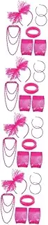 [SAFIGLE] 4 Sets Retro Decor Headband Necklace Bracelet Set Party Supplies Photo Props for Festive Events