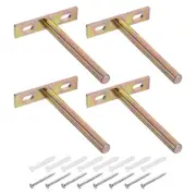 4Pcs 4 Inch Wall Mounting Floating Shelf Bracket Blind Shelf Support, Colorful
