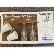 Néw wine glass and mug holder kit how my wife tells time am pm