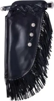 Black Softy Leather Gourgeous Chinks Chaps With Floral Tooling