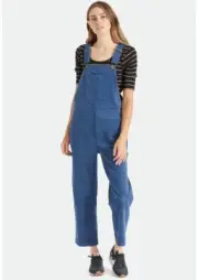 NWT BRIXTON EUROPE WOMENS CHRISTINA CROP OVERALL JOE BLUE SIZE MEDIUM