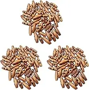 Mellisso 150 Pieces Olive Shape Wooden Toggles Buttons 2 Holes Sewing Buttons for Clothes Decor