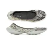 LISSOM Flyte Grey Python Print White Soles. Size: 8.5