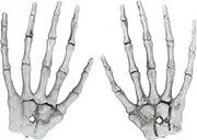 jojofuny Halloween Skeleton Hands Plastic Hand Skeleton Fake Human Hand Bone Hand Skeleton Model for Halloween Decoration Terror Scary Props