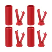 Metal Shoe Lace Tips, 4Pcs Shoelace Head, Cylindrical Tip Cord (Red)