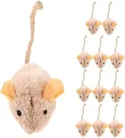 ERINGOGO 12Pcs Cat Mice Interactive Chewing for Indoor Cats Soft and Lightweight Mouse Shape and Entertained