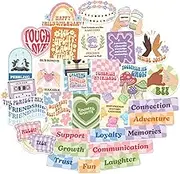 Navy Peony Danish Pastel Friendship Vision Board Stickers (30pcs)- Friendiversary, Soft Preppy, Best Friend Decals for Planners, Vision Board Party
