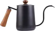 Hand Drip Coffee Pot, Coffee Brewing Kettle, Coffee Drip Pot, Stainless Steel, Induction Compatible, 600ml, 23.5cm, for Coffee, Tea, and Travel Use, Camping