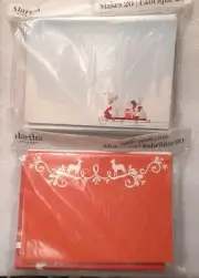 2 Kits, Martha Stewart Christmas Card Kit Make 20 Cards (Ea) With Envelopes New