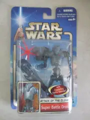SEALED MOC VTG 2001 STAR WARS ATTACK OF THE CLONES SUPER BATTLE DROID FIGURE