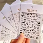 Nail Transfer Glitter Persistent Heart Valentines Manicure Love Flower Sliders