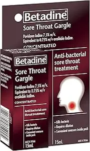 [Betadine] Sore Throat Gargle Concentrated - Kills bacteria that may cause a sore throat, 15mL