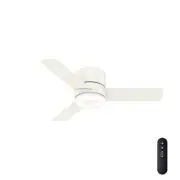 Hunter 44" Minimus Low Profile Ceiling Fan w/ LED Light Remote Control Modern