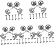 [SHERCHPRY] 24 Pcs Flat Screw Back Earrings Ear Studs Earrings Studs for Women Aesthetic Earrings Ball Post Earrings