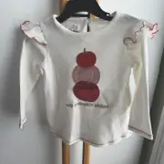 Mud Pie Size 2T-3T Girls Shirt Mudpie Pumpkin Patch Fall White NEW NWT