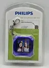 Phillips Digital Photo Keychain 1.5" LCD 8 MB Rechargable Electric Purple Clock