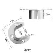 2pcs Clothes Bracket Socket Wardrobe Pipe Hanging Rail Rod End Organisers