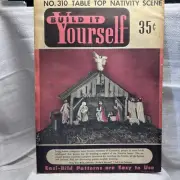 Easi-Bild Tabletop Nativity Scene #310 Build Yourself Woodworking Pattern 1951