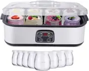 Automatic Yogurt Maker Machine with Adjustable Temperature & Time Control 8 Jars