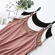 Women's Camisole Tank Top Solid Color Daily Basic Casual Sleeveless Strap Regular Tops Daily Backless Black White Pink Navy Blue Green Summer