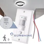 Indoor Outdoor Security PIR Infrared Motion Sensor Detector Wall Light Switch