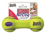 Air Dog Squeaker Dumbbell Dog Toy, Large, Yellow
