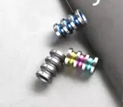 Titanium Alloy Knife Bead Parachute Cord Pendant Lanyard Bead Keychain DIY
