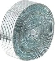 HAWILLOSCH 1 Roll Self Adhesive Wall Tiles Silver Mirror Glass Stickers for Home Decoration DIY Crafts and Interior Design Square Design