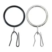 60Pieces Hanging Hooks Metal Drapery Rings and Hooks Set for Window Curtains