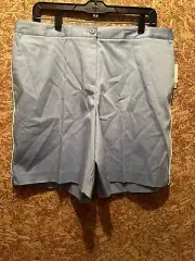 Liz Golf Women’s Blue Striped Golf Shorts Size 14