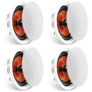 4 PCs 203.2 mm in Ceiling Speakers, 100-Watts, Flush Mount Ceiling & in-Wall Speakers System with 8ΩImpedance 89dB Sensitivity, for Home Kitchen Living Room Bedroom or Covered Outdoor