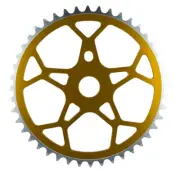 ProBMX Pro Snowflake Chainwheel - DC Gold 44T - Old School Retro BMX Mongoose