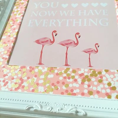 Flamingo Nursery Decor, Pink Nursery Print, Flamingo Bedroom Decor 11x14