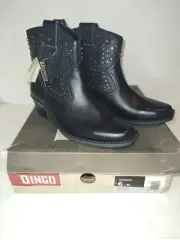 Dingo Black Studded Women's Low Boot Sz6