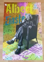 Albert Einstein ~ Imagination Poster Genius E=MC2 ~ 36"H X 24"W ~ New ~ Read Ad