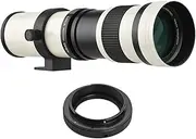 Camera MF Super p Lens F/8.3-16 420-800mm T Mou with Adapter Ring Universal 1/4 Thread Replaceme for EF-Mou Cameras 80D 77D 70D 60D 60Da 50D 7D 6D 5D T7i T7s T6s T6i T6