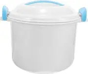 Zerodeko Microwave Rice Cooker Microwave Rice Container Microwave Cup with Lid Microwave Food Container Food Containers with Lids Rice Making Tool for Microwave Portable Soup Pot Plastic